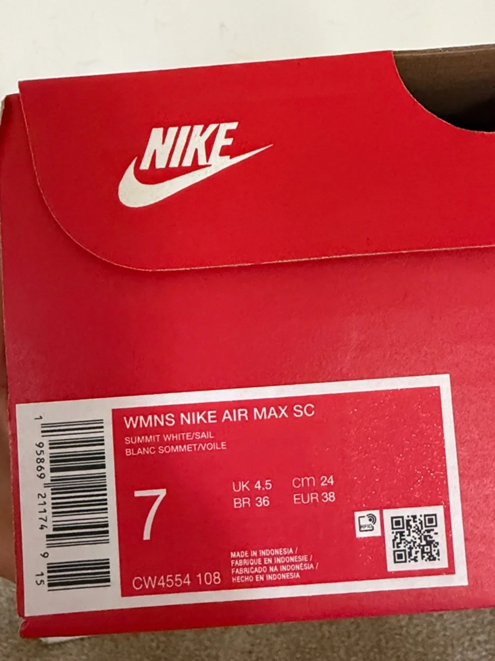 Nike Women’s Air Max Sneakers in White and Light Gray